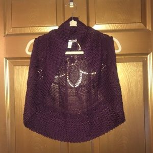 America Rag maroon circle sweater shrug XS